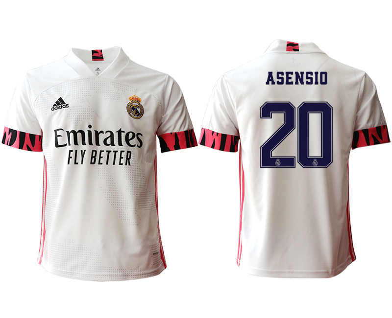 Men 2020-2021 club Real Madrid home aaa version #20 white Soccer Jerseys1